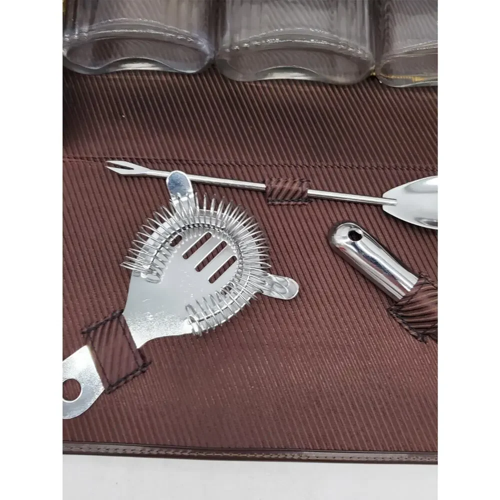 1975 Travel Bar Set Arrowhead Country Club Drinking Kit Mixing